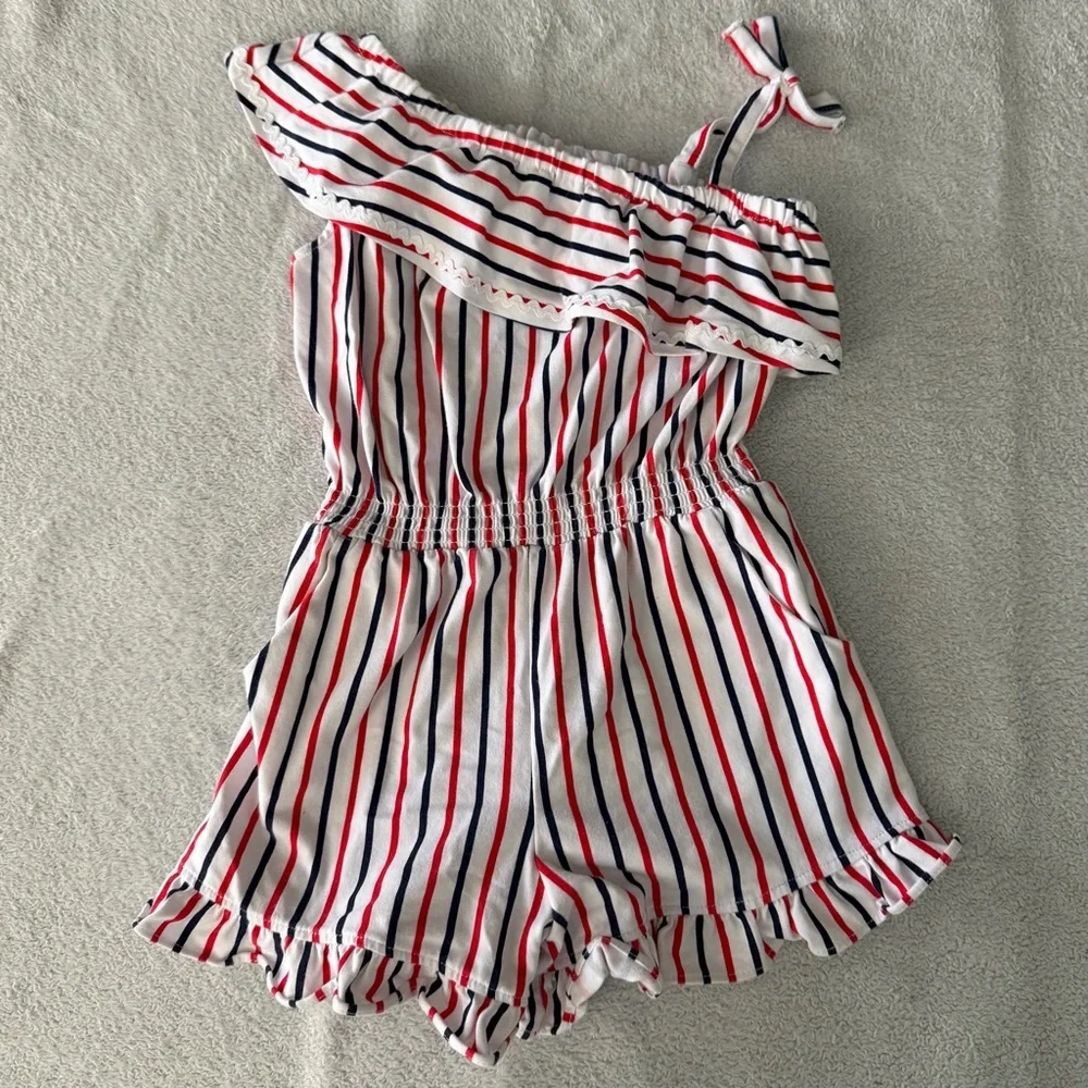 Janie and Jack | Red White & You Stripe Romper | 4
